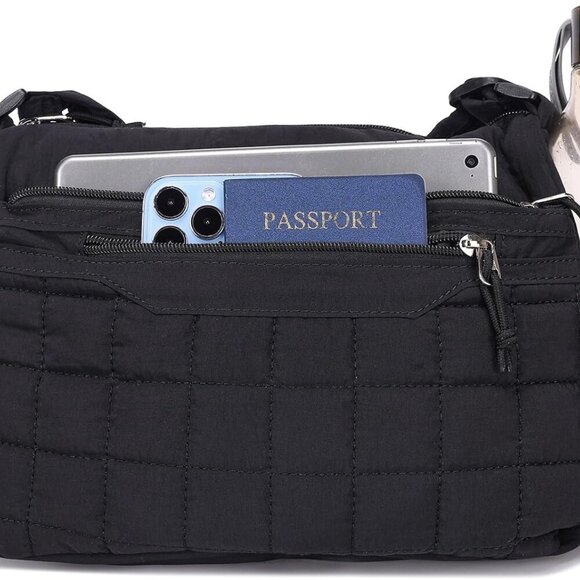 Trendy Colorblock Medium Purse - Essential Lightweight Quilted Crossbody Bag - Picture 8 of 9